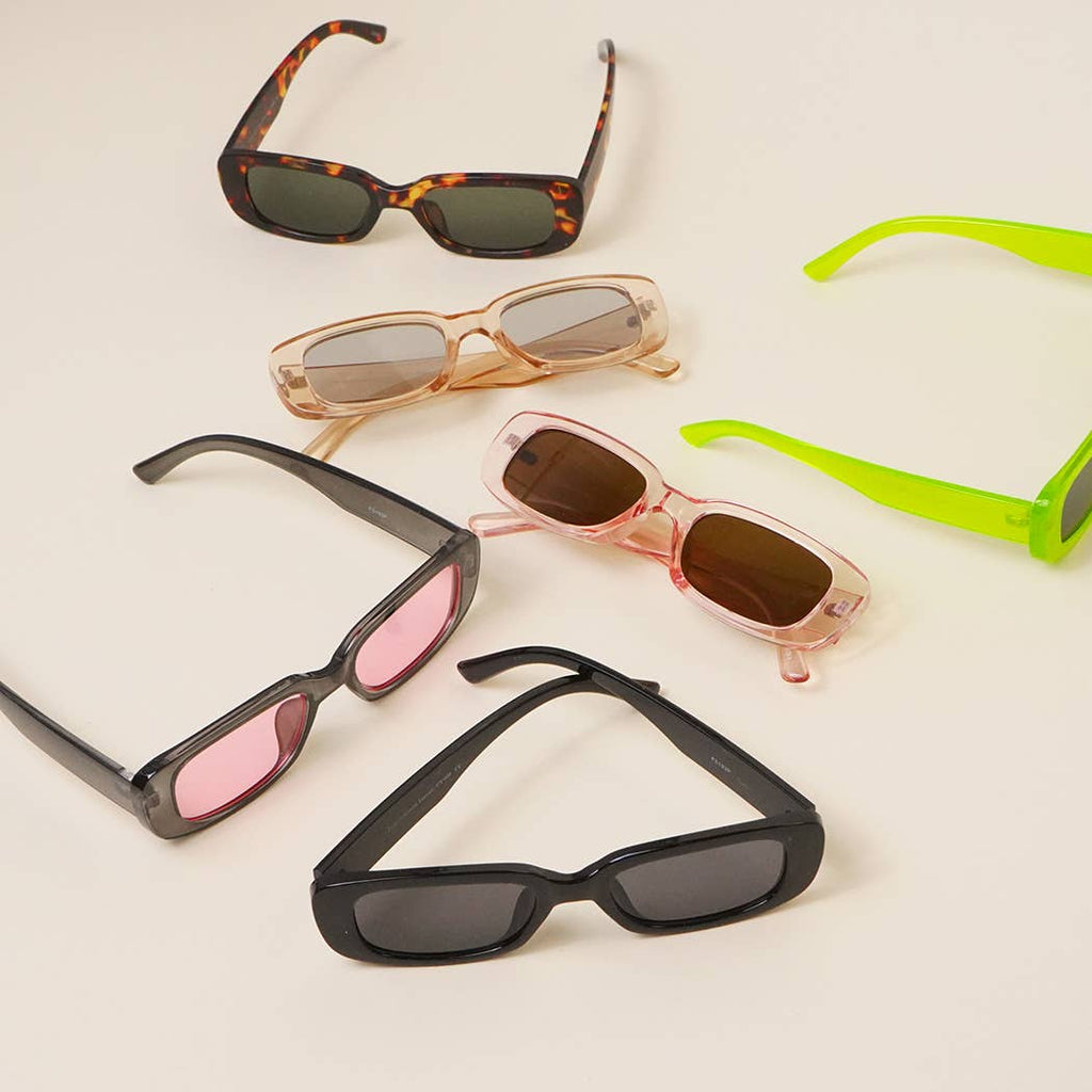 Rectangle Acetate Fashion Assorted Sunglasses