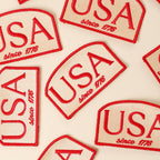 USA Since 1776 Embroidered Heat Press Style Patch
