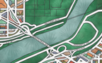 Hill East Map Art Print