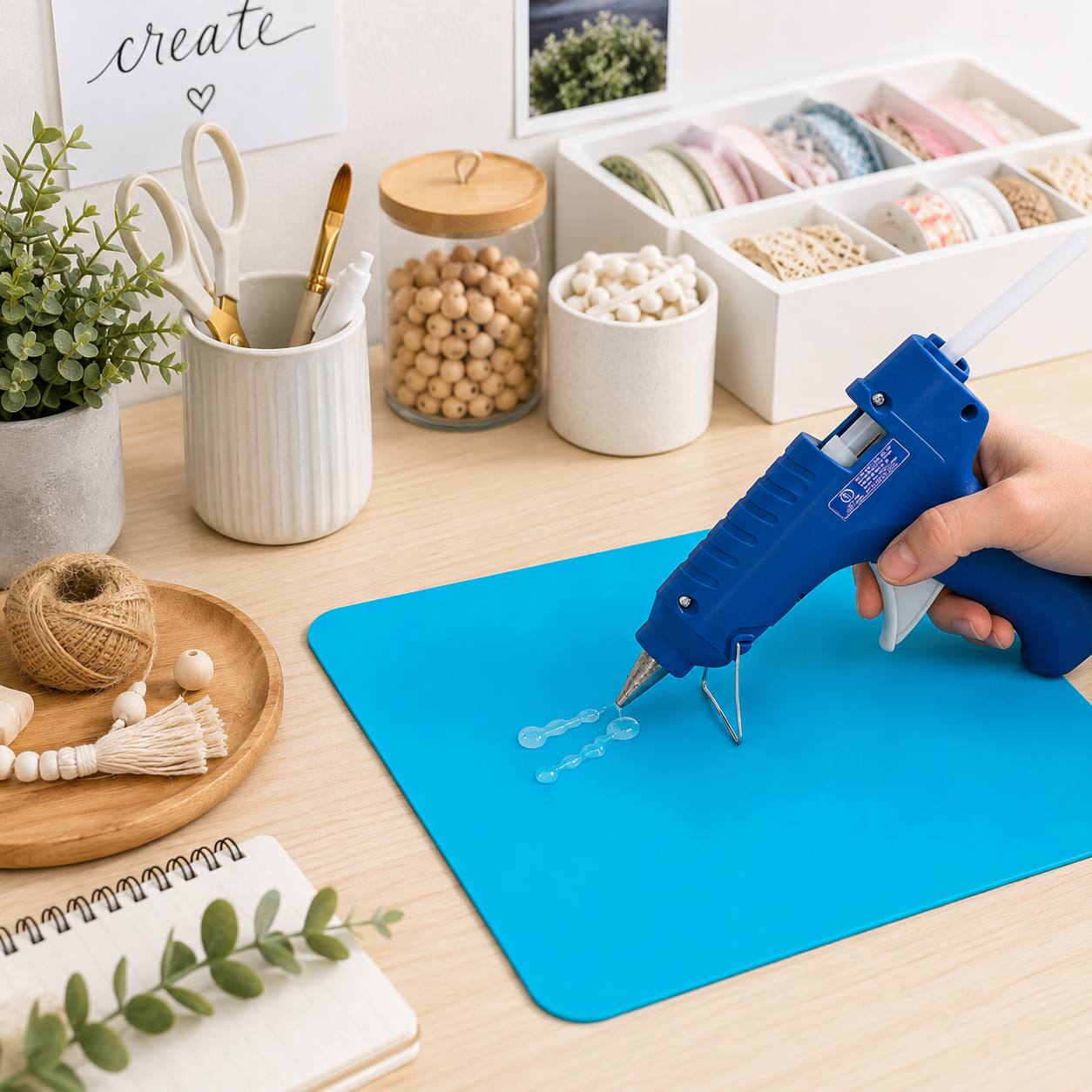 Non-Stick Silicone Glue Gun Mat, 8 x 8 in