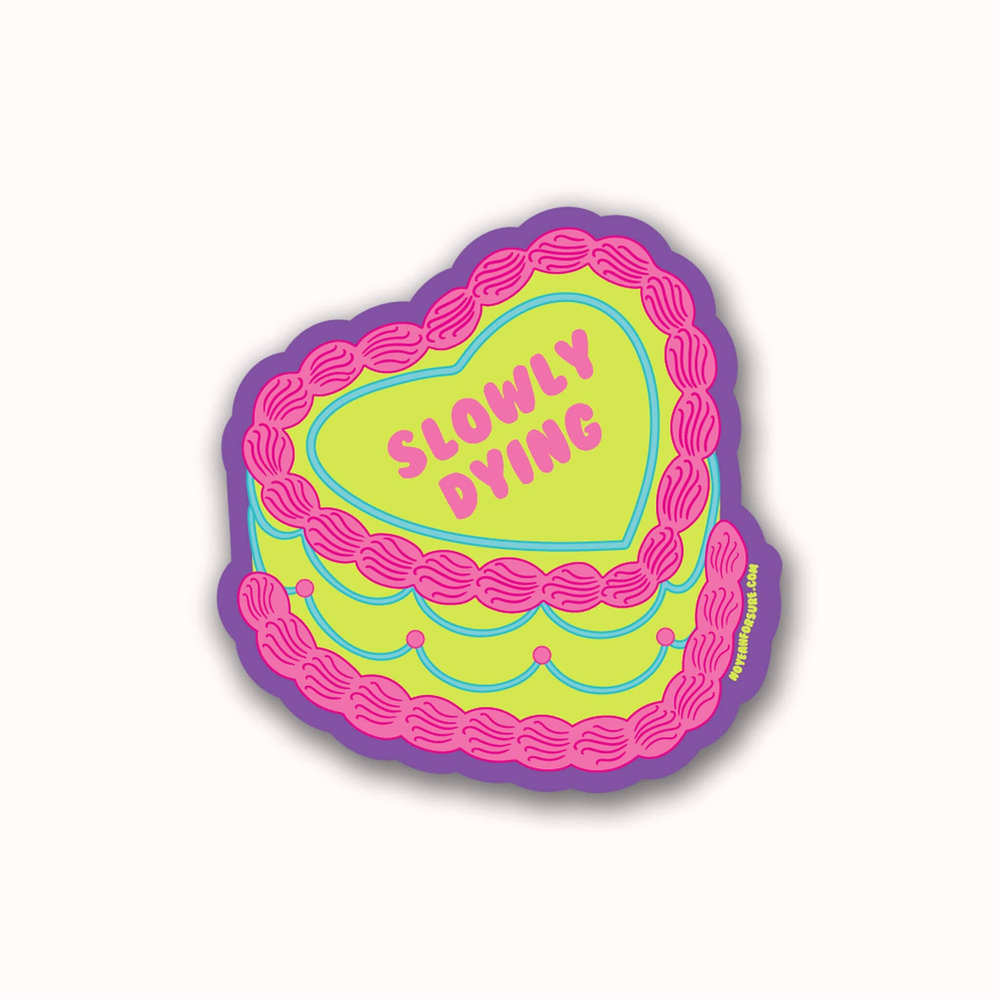 Slowly Dying Retro Cake Sticker – Relume
