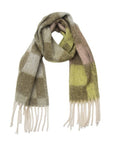 Green Tassel Plaid Scarf