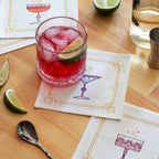 Festive Glassware Cocktail Napkin Set