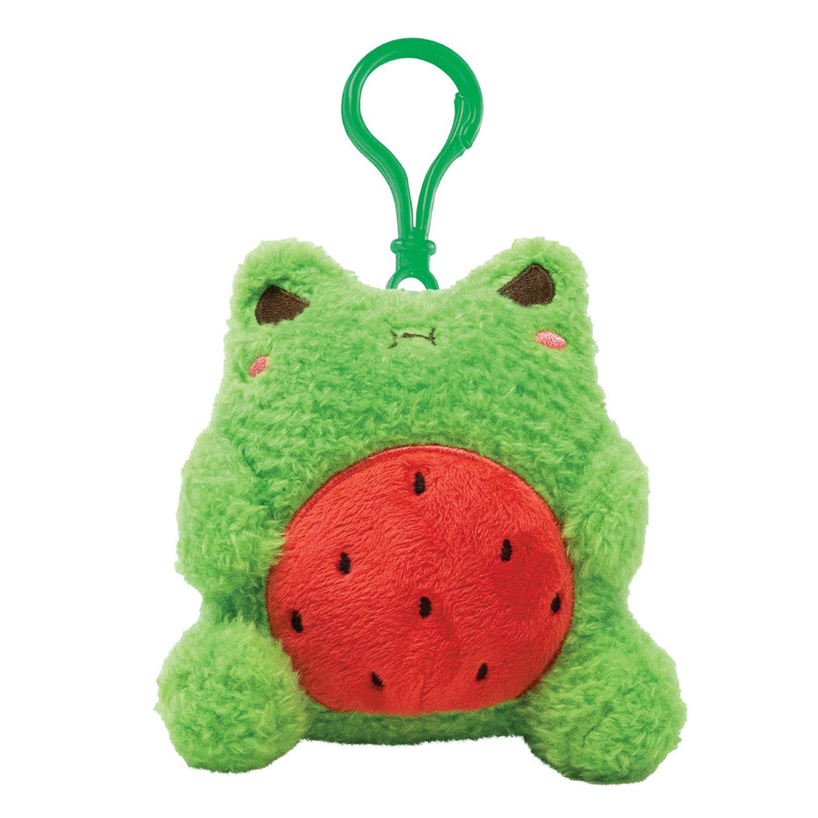 Mini Watermelon Wawa Clip (Cute Soft Kawaii Frog Keychain)