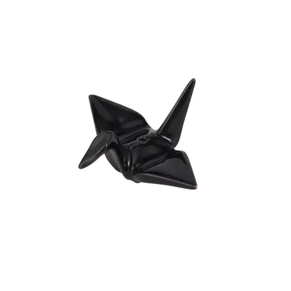 Origami Crane Incense Holder 2 inch Black (50/500)