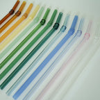 Ridged Glass Straws: 2% Milk / 20oz