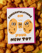 Letterpress New Baby Card—New Tot (Potato, Veggie, Sweet)