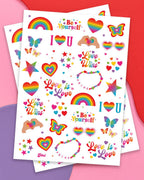 Pride Rainbow Tattoos | LGBTQ, festival, party favors