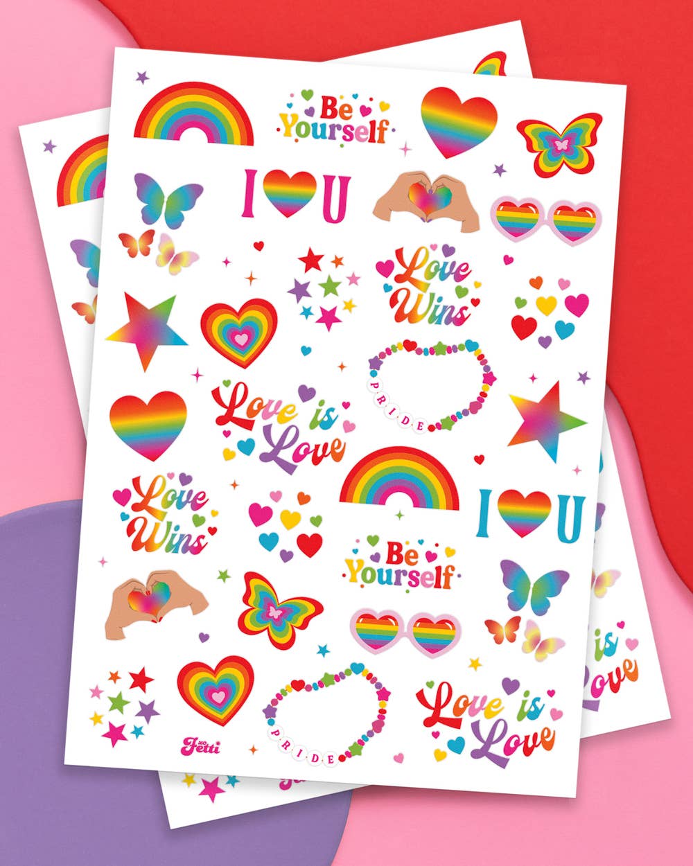 Pride Rainbow Tattoos | LGBTQ, festival, party favors
