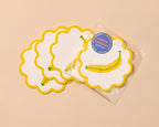 Letterpress Reusable Vellum Coasters—Fruit: Banana (Summer)