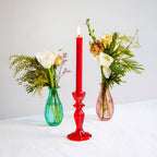 Red Glass Candle Holder | Summer Gifts |