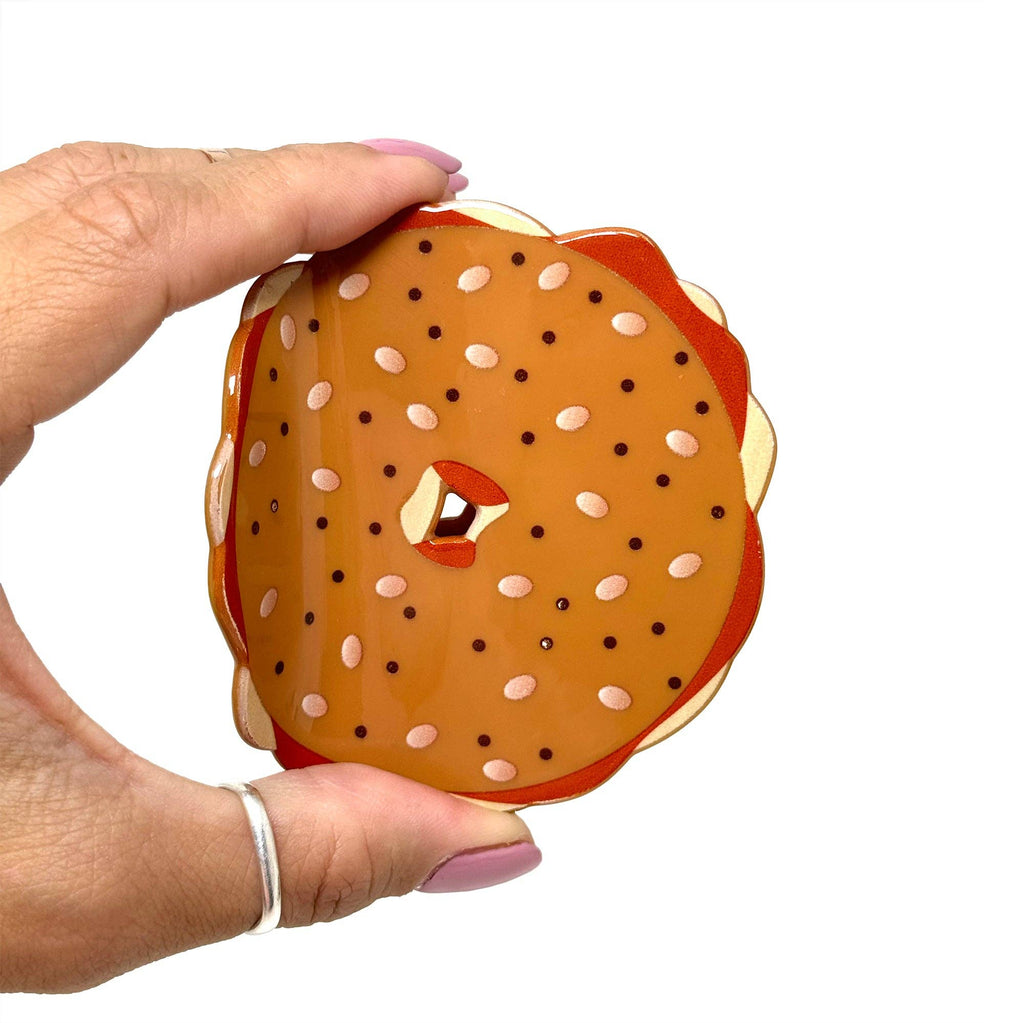 Bagel & Lox Hair Claw Clip