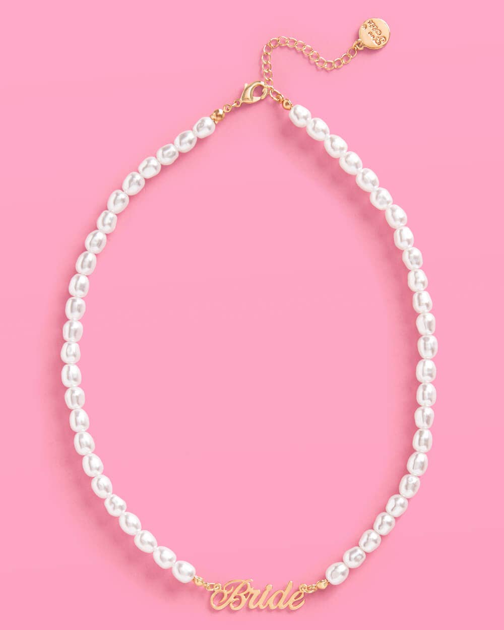 Bride Pearl Necklace | bridal pearl gold bachelorette