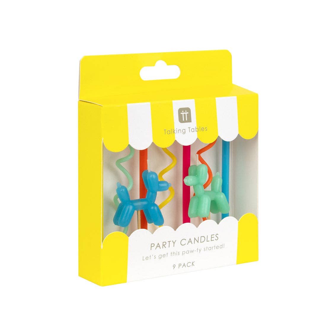 Balloon Dog Birthday Candles - 9 Pack | Cake Candles |