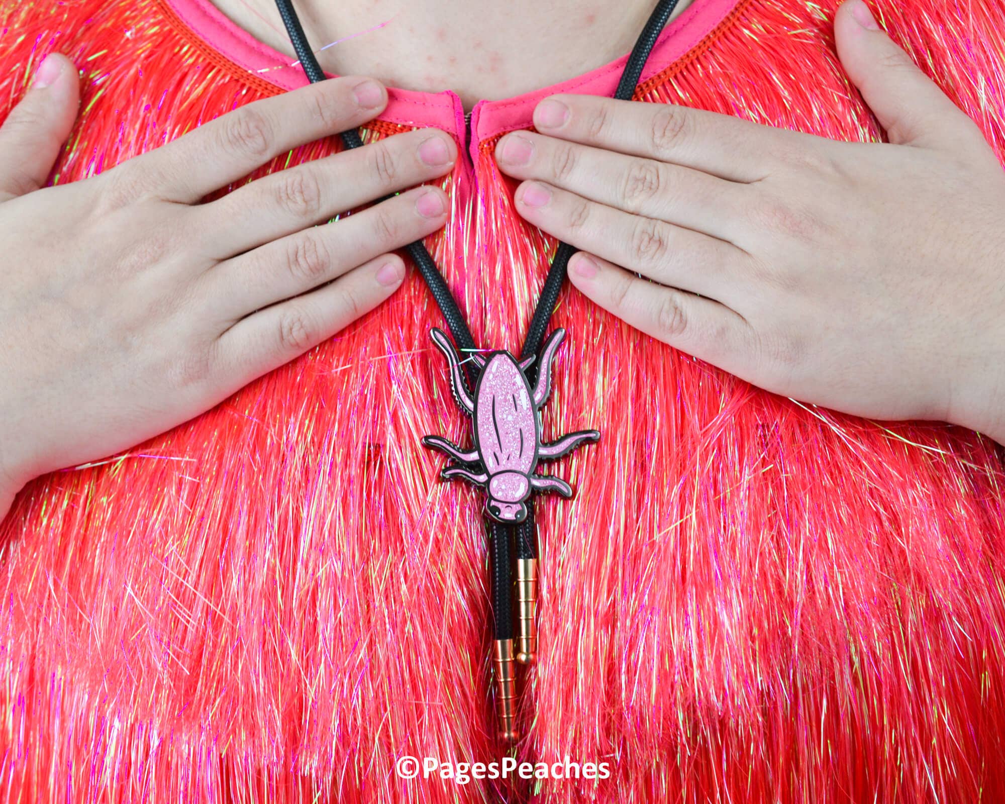 Glitter Cockroach Bolo Tie