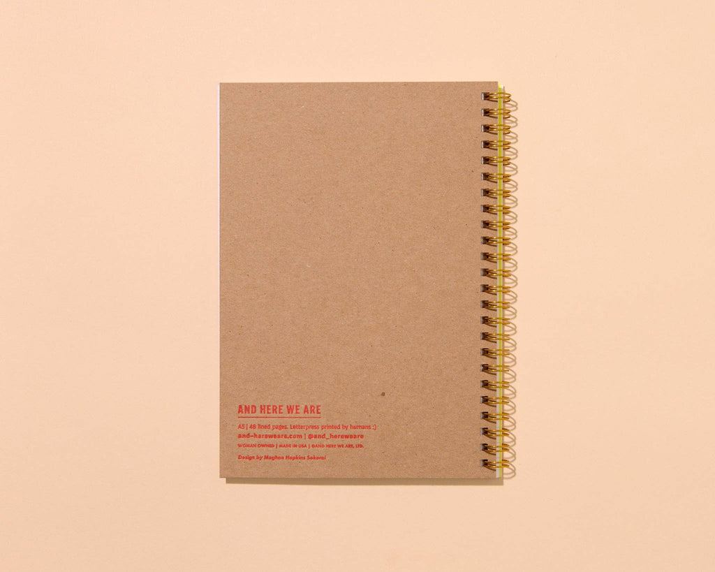 Pickles A5 Letterpress Spiral Notebook