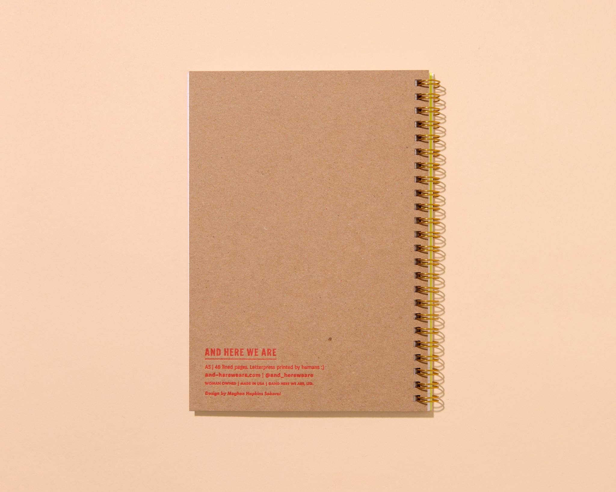 Sardines A5 Lettepress Spiral Notebook