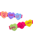 Candy Hearts Alligator Hair Clip Set