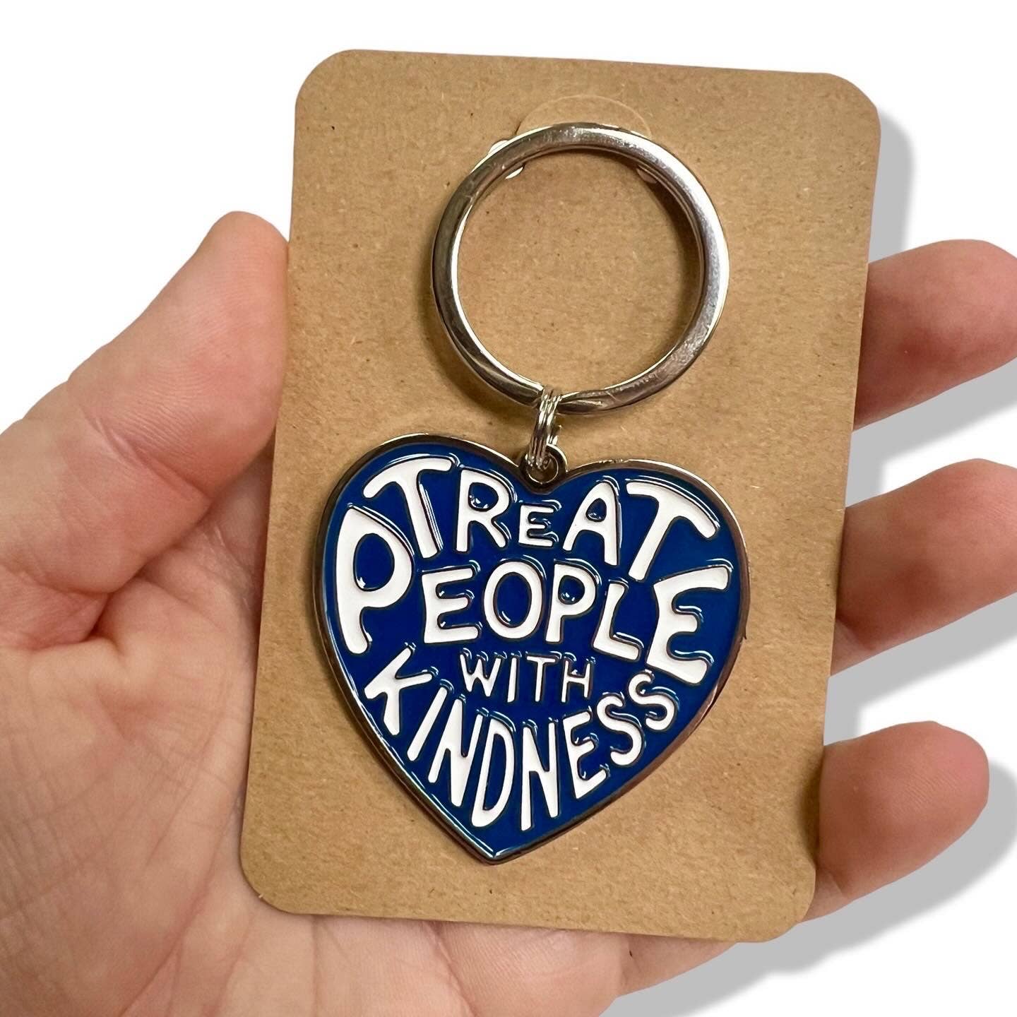 Treat People With Kindness Enamel Keychain – Harry Inspired