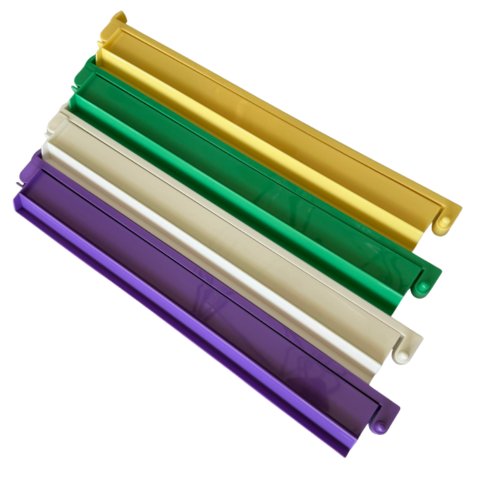 Mahjong Rack and Pusher Set of 4 - Solid Colors Pink Yellow Green Purple