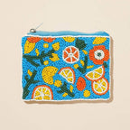 Citrus Fruit Seed Beaded Mini Pouch Bag