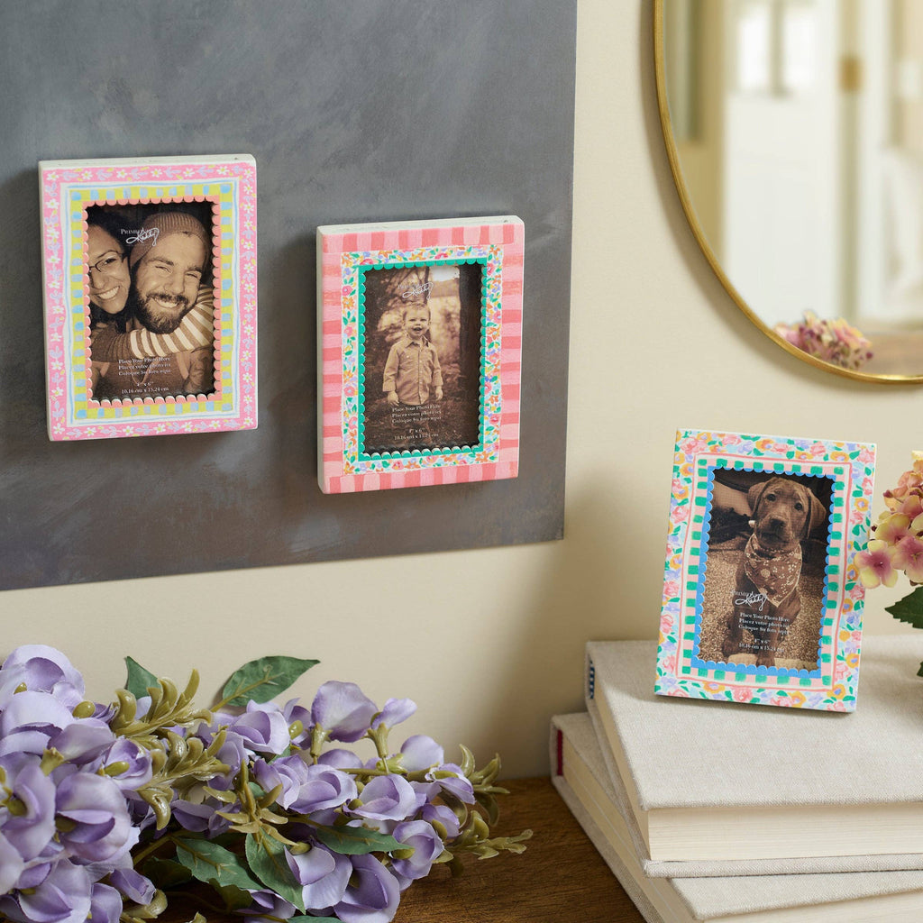 French Floral Photo Magnet Set