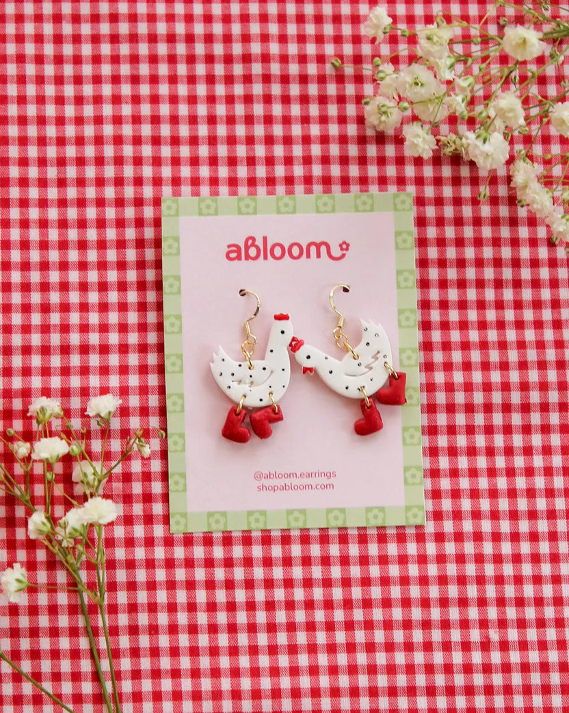 Chicken Boots Earring