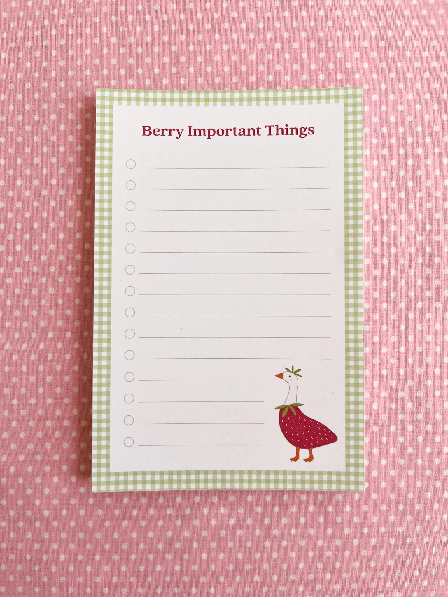 Strawberry Goose Notepad