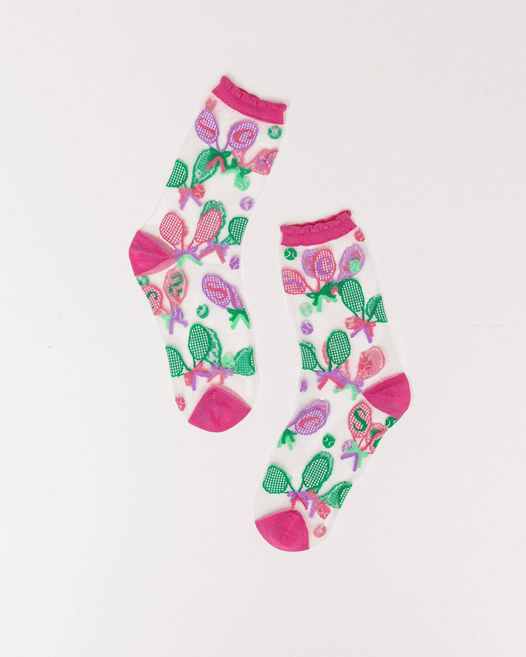 Tenniscore Ruffle Sheer Crew Sock