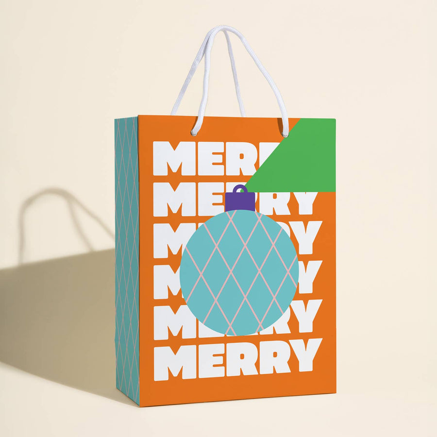 Merry Christmas Tree & Ornaments Gift Bag