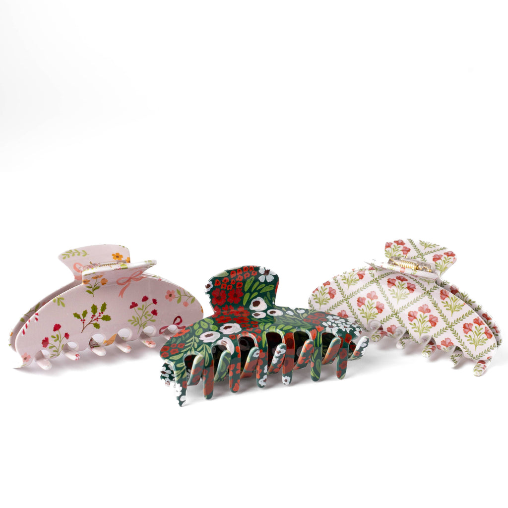 Winter Poppies Claw Clip | Winter & Christmas