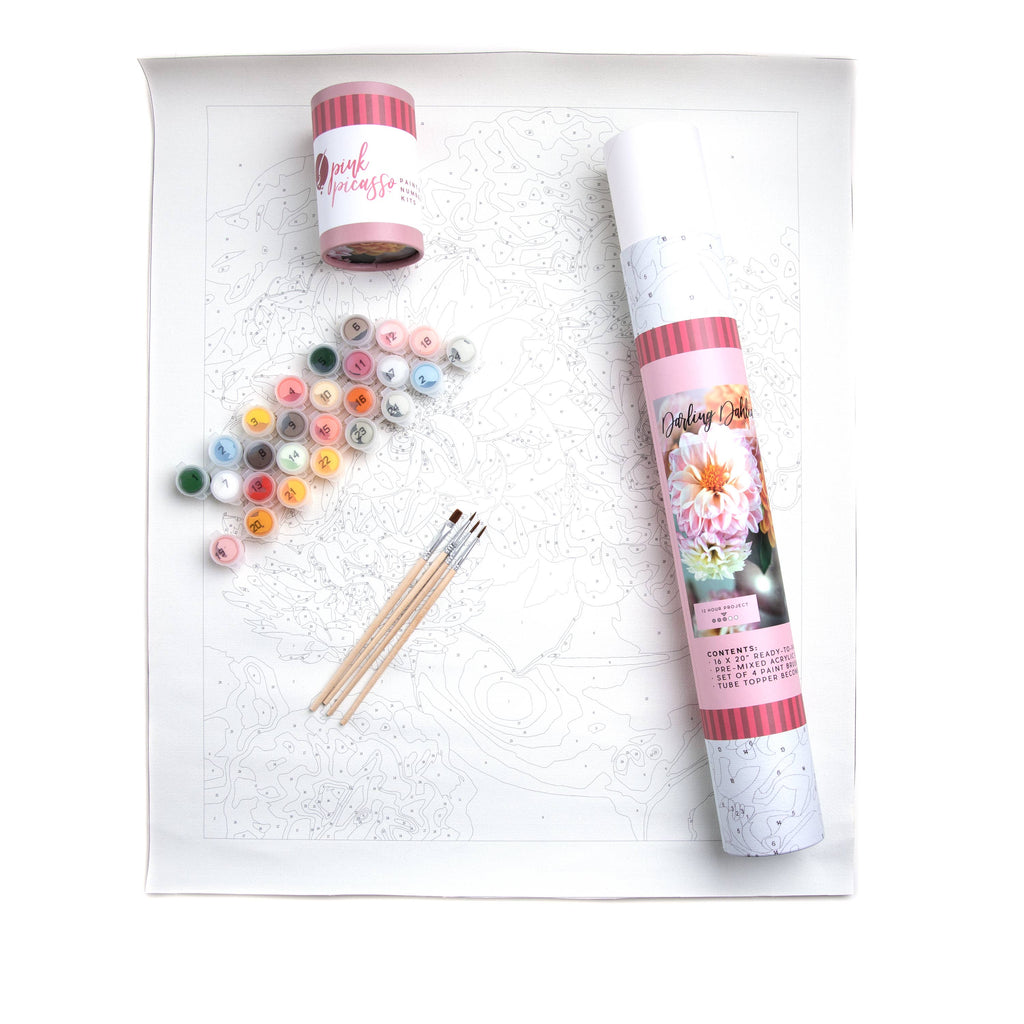 Darling Dahlia Paint by Numbers