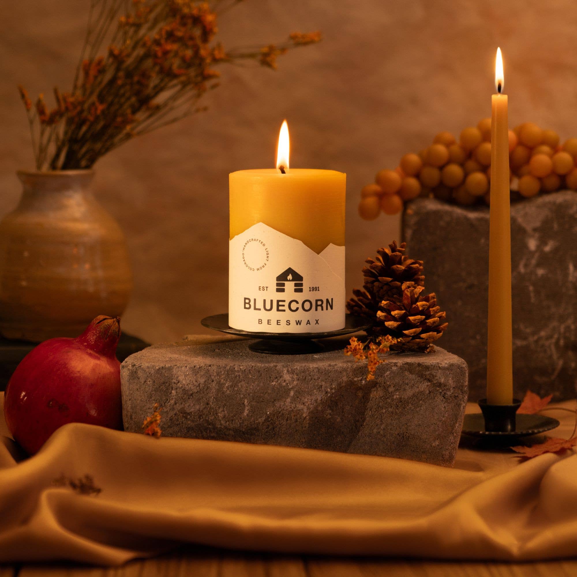 Beeswax Taper Candles – Eco-Friendly, Dripless & Handmade