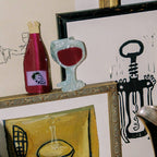 Midi Red Wine Glass Hair Claw Clip