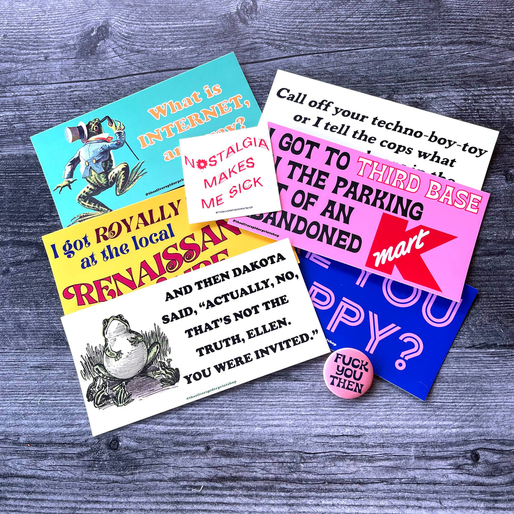 Actually no Ellen Dakota Johnson Frog Funny  Bumper Sticker