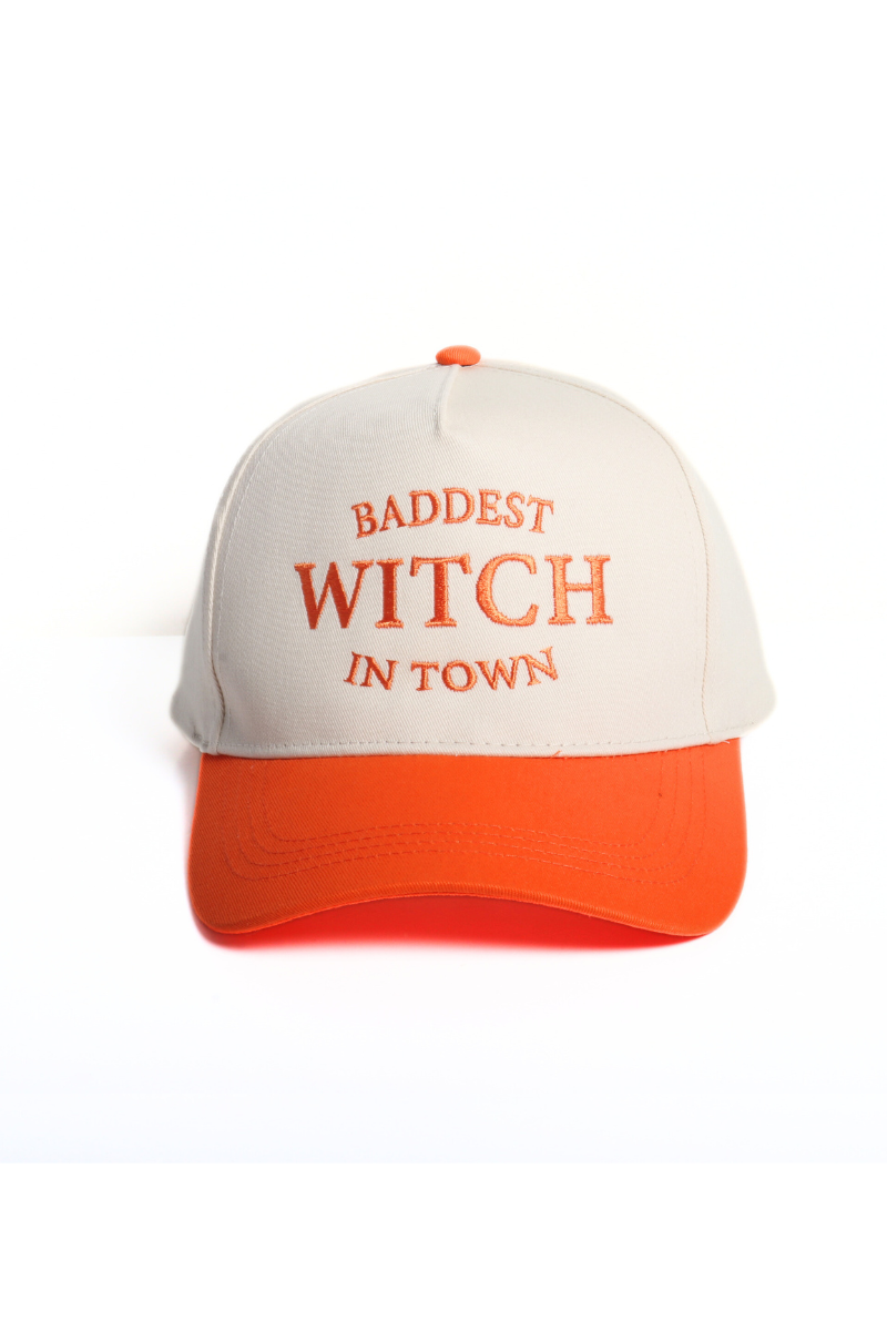 HALLOWEEN BADDEST WITCH IN TOWN Embroidery Two Tone Hat