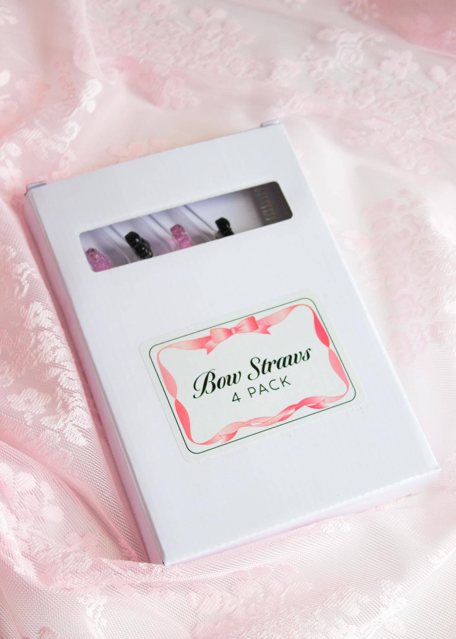 Bow Straws (4-pack)