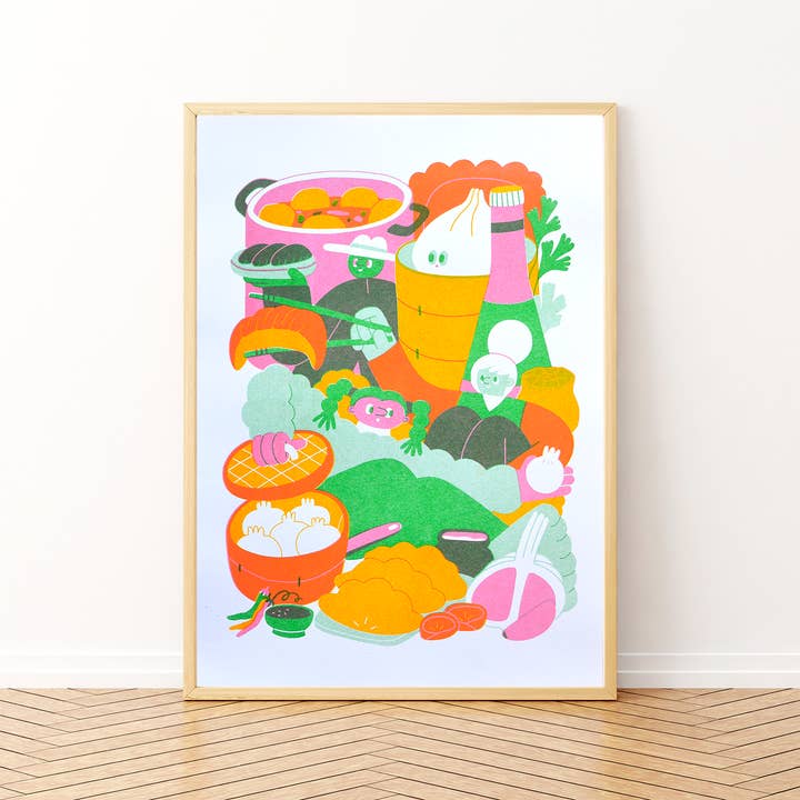Dumpling Club Riso Print