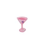 Pink Mini Martini Glass Iron-On Patch – 1" Cocktail Glass