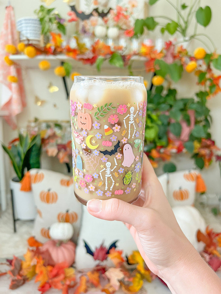 16oz Colorful Halloween Glass