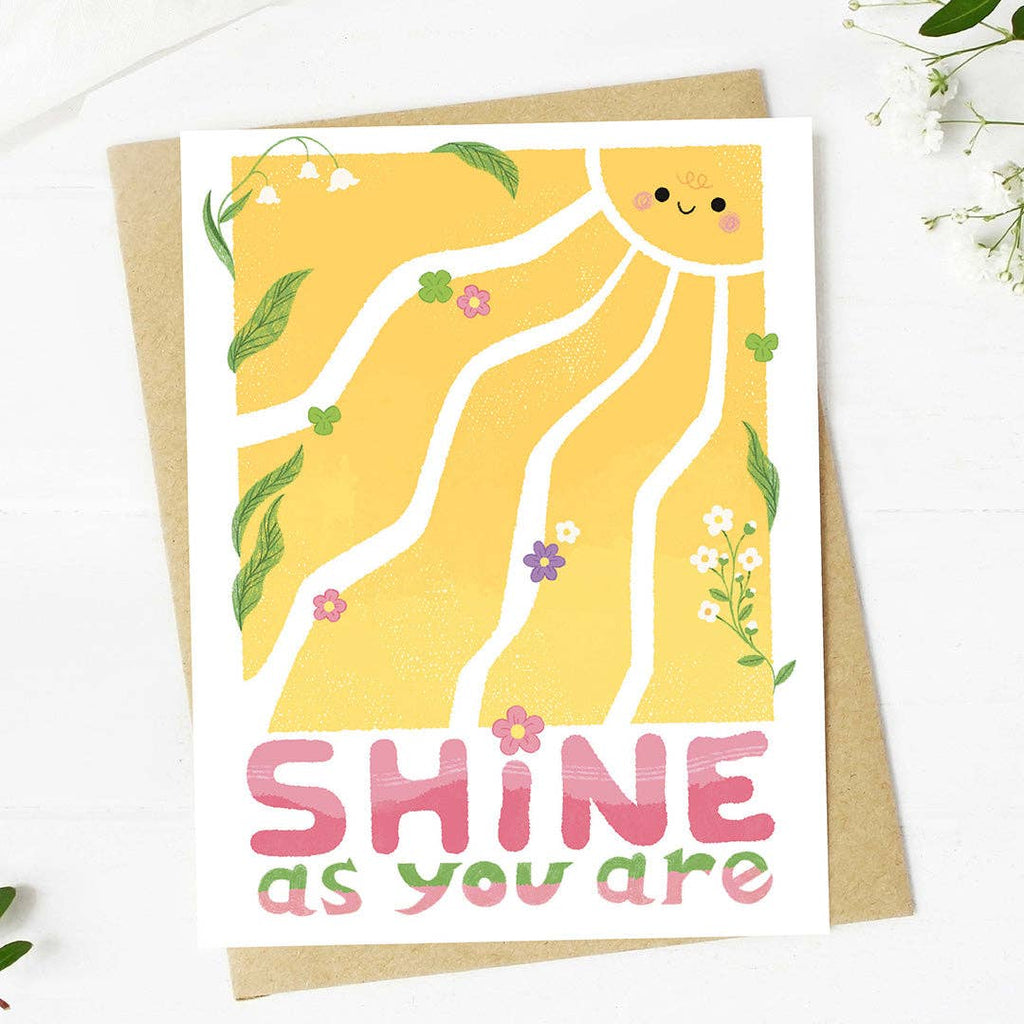 "Shine as you are" Sunshine Encouragement Card