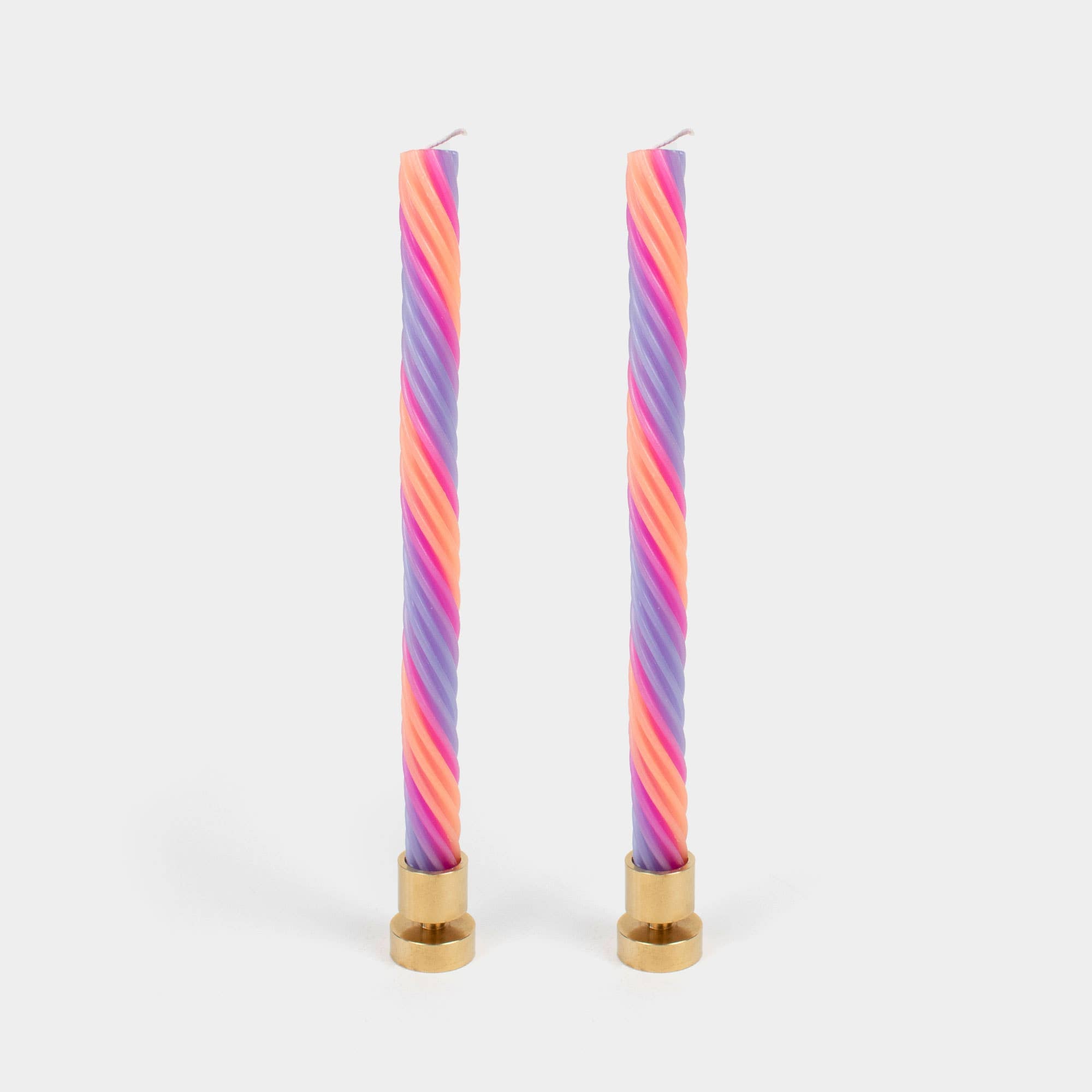 Rope Candles - Orange & Lav. (2 Pack) - 11" Vibrant Tapers