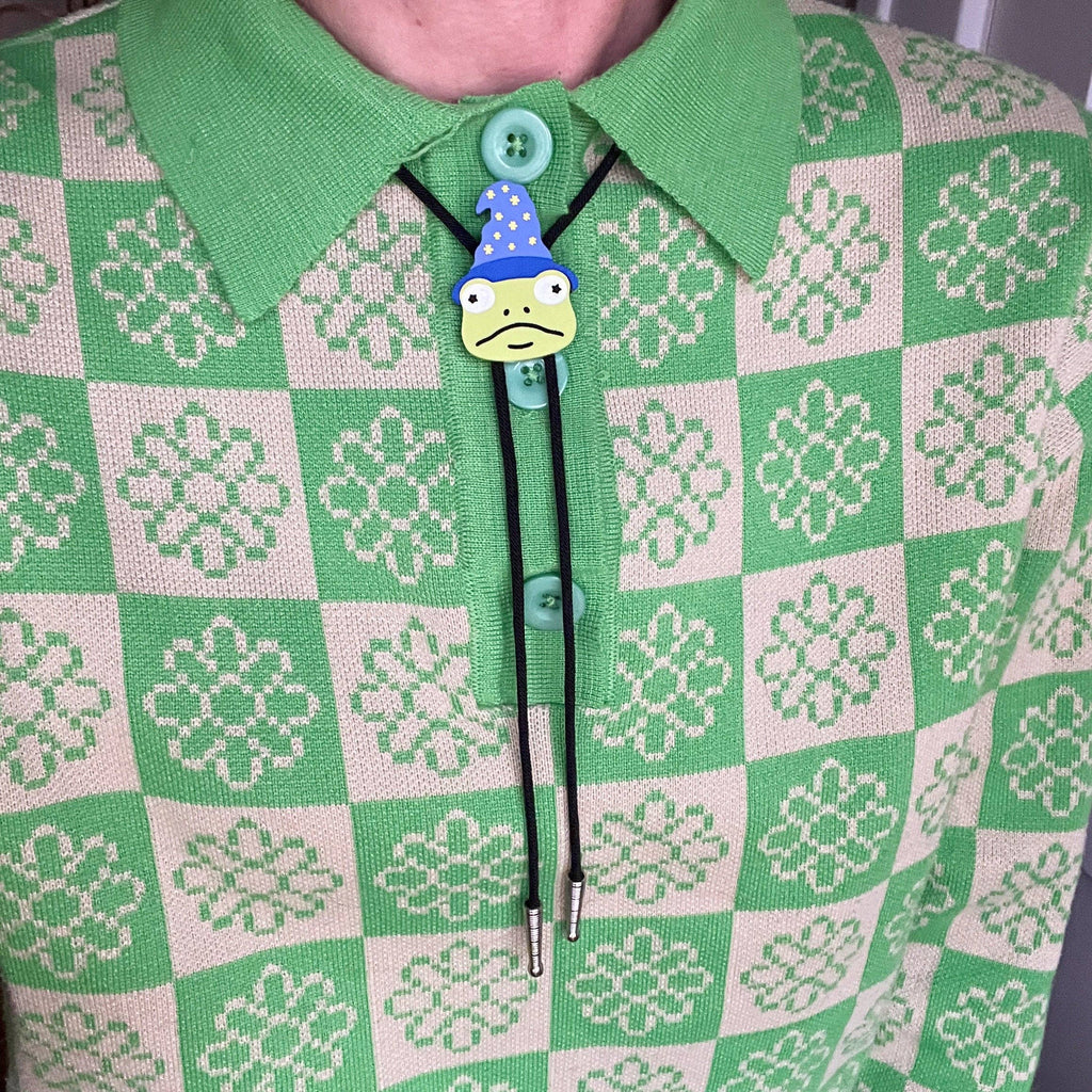 Wizard frog bolo tie (handmade)