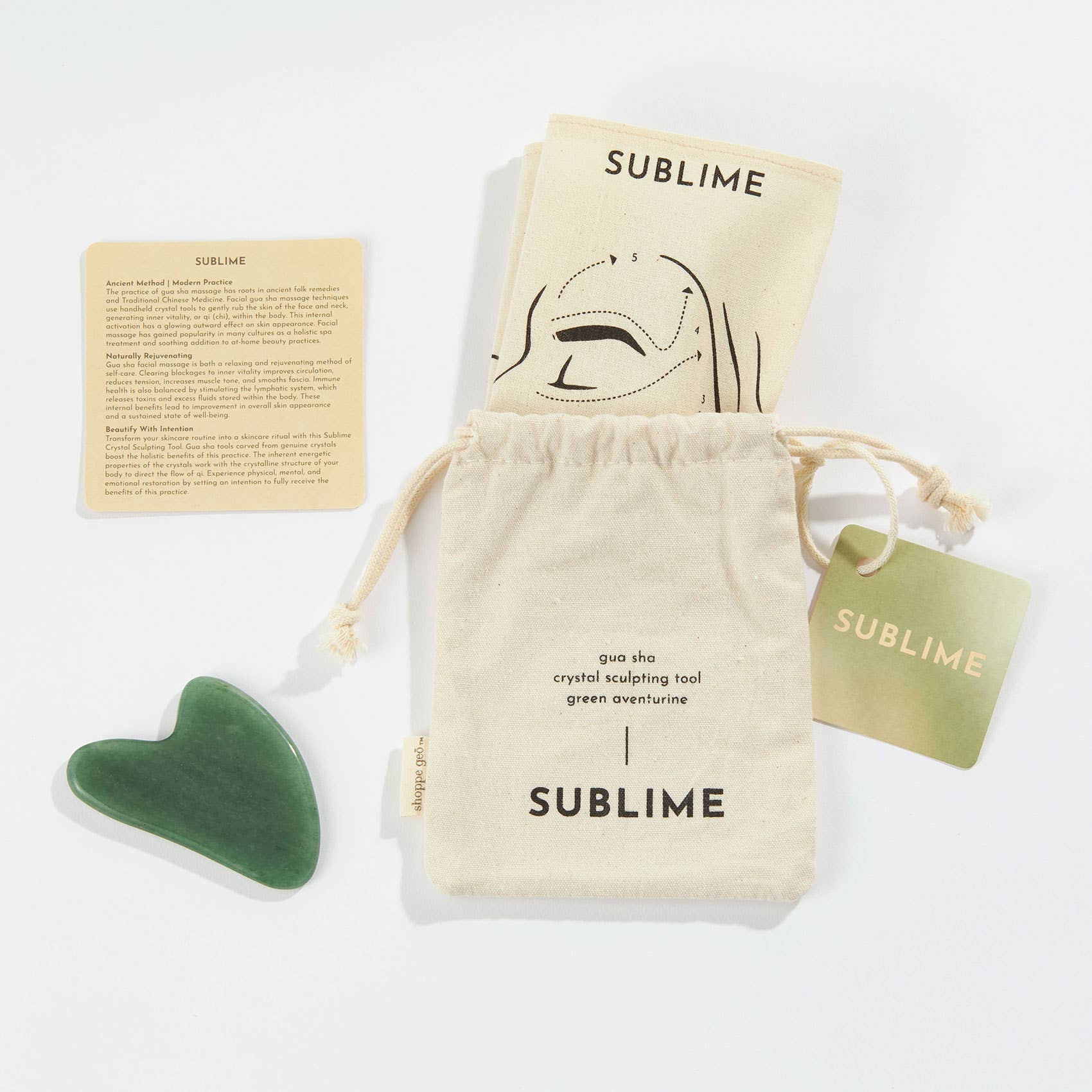 SUBLIME Gua Sha Crystal Sculpting Tool - Plastic Free