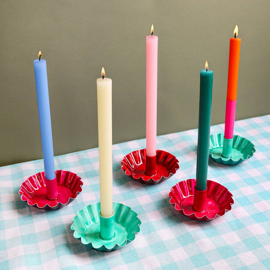 Pink Scalloped Metal Candle Holder | Summer Gifts  |