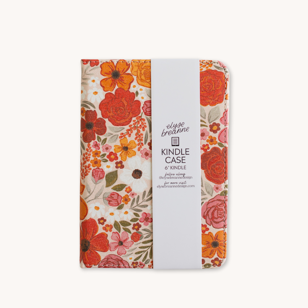 Rosewood Blooms Kindle Case