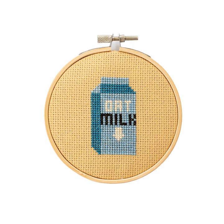 Oat Milk Cross Stitch Kit