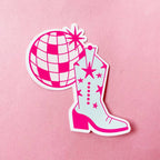 disco cowgirl sticker