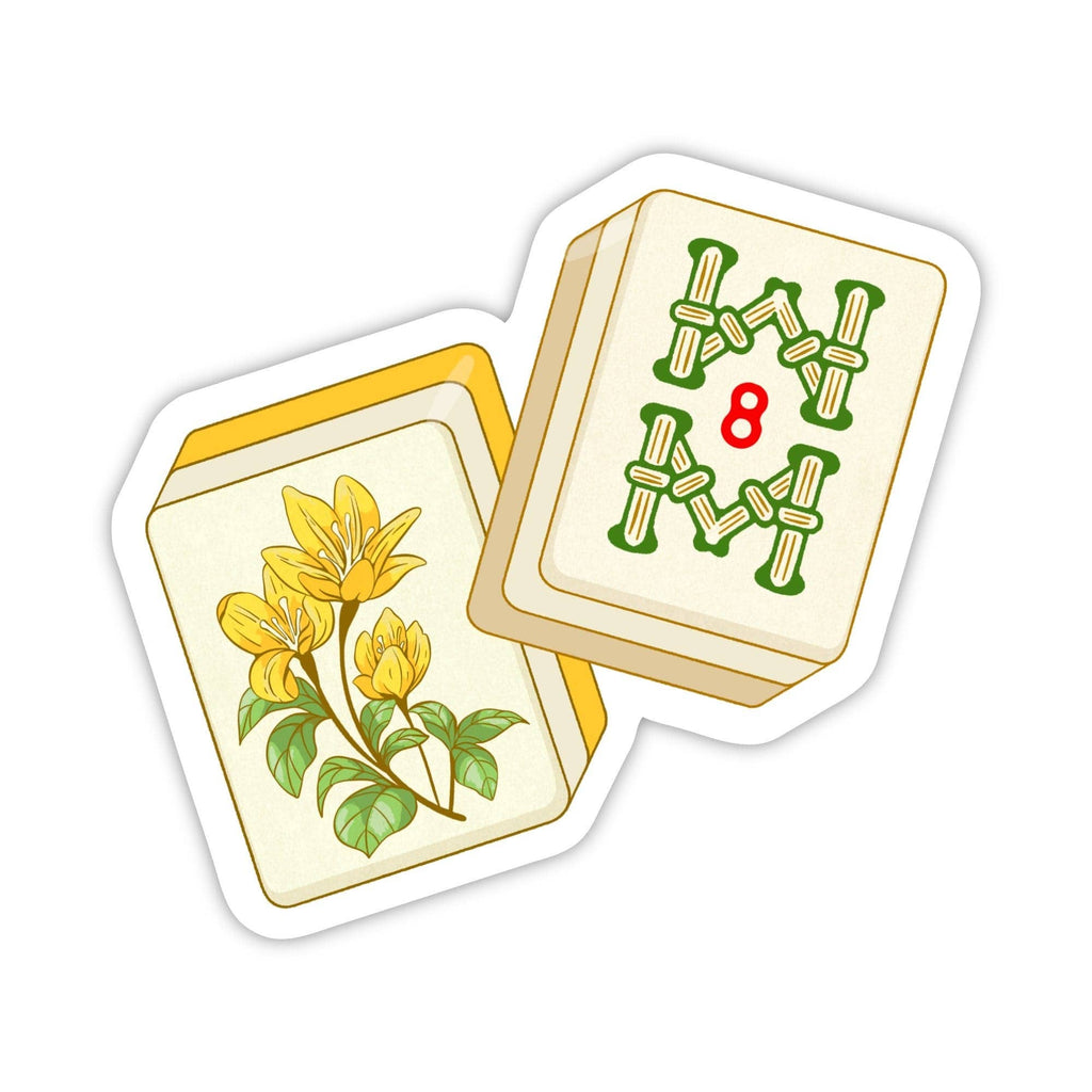 Flower Tile & 8 Bamboo Tiles Mahjong Sticker