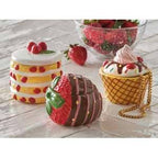 Raspberry Cake Earthenware Decorative Trinket Box Multi